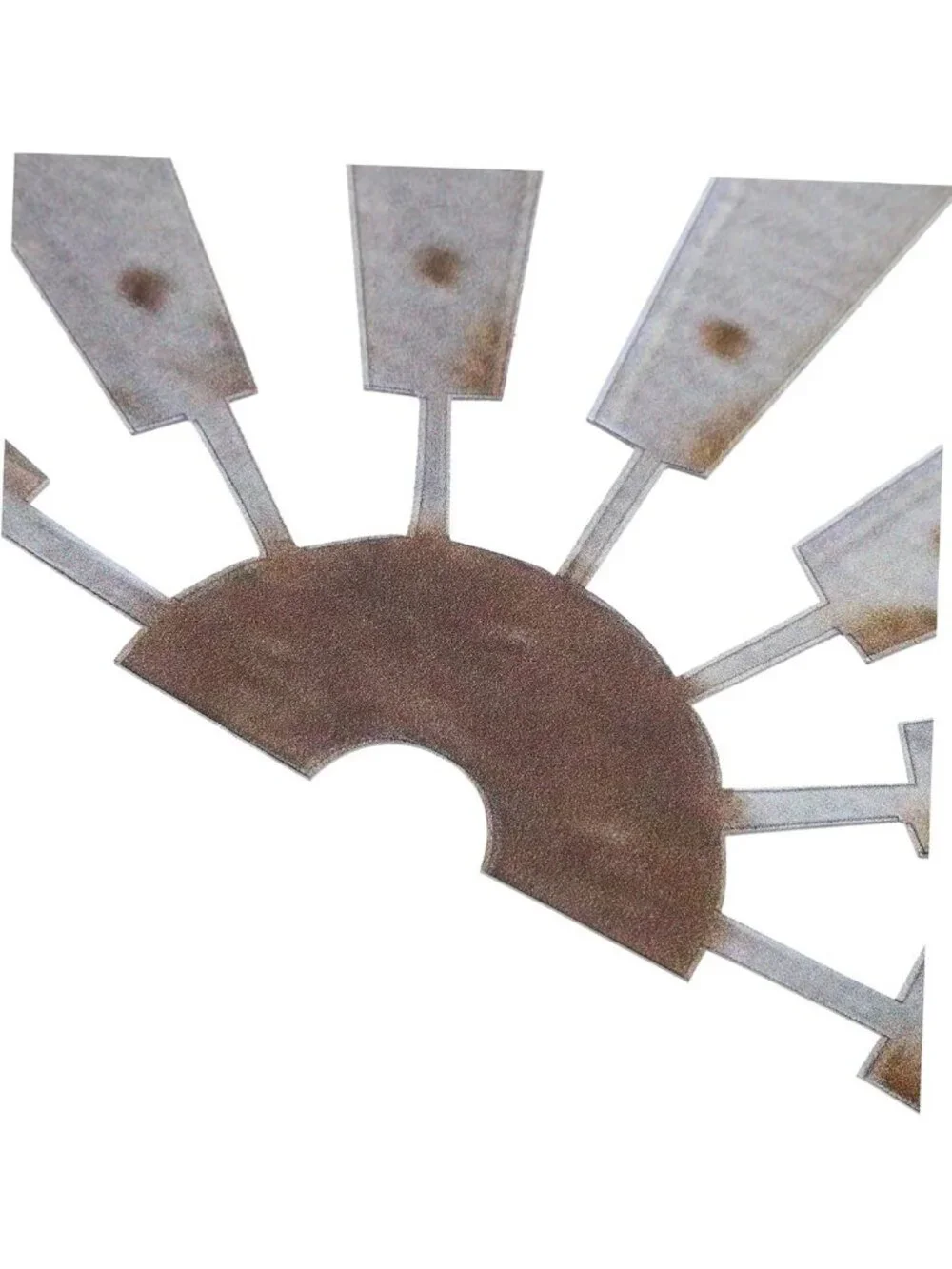 Rustic Metal Windmill Wall Decor | Farmhouse Pendant Art for Living Room